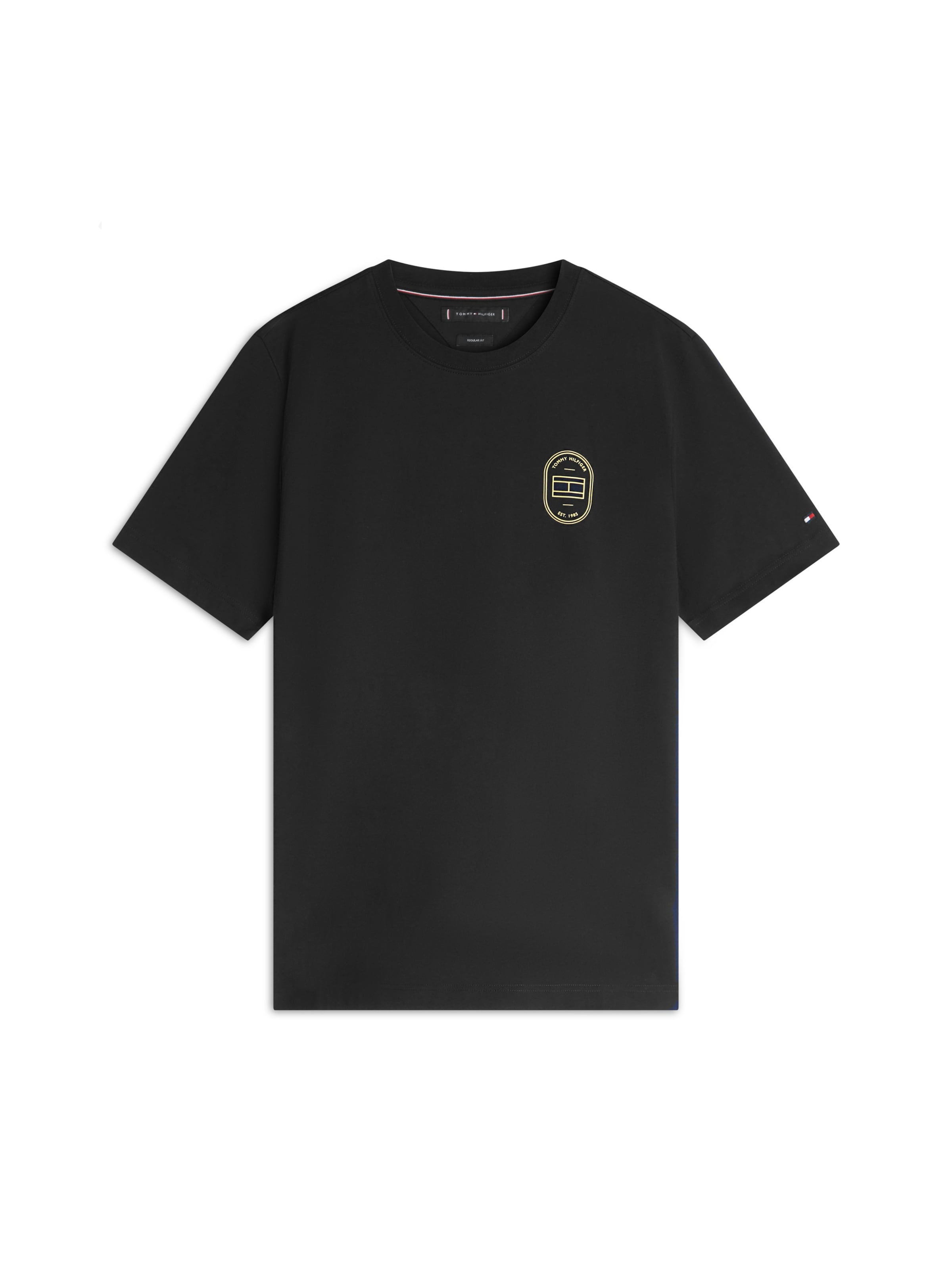 TOMMY HILFIGER Póló 'BRAND LOVE' - fekete: elől