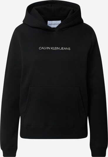 Calvin Klein Jeans Блузон с качулка в черно / бяло, Преглед на продукта