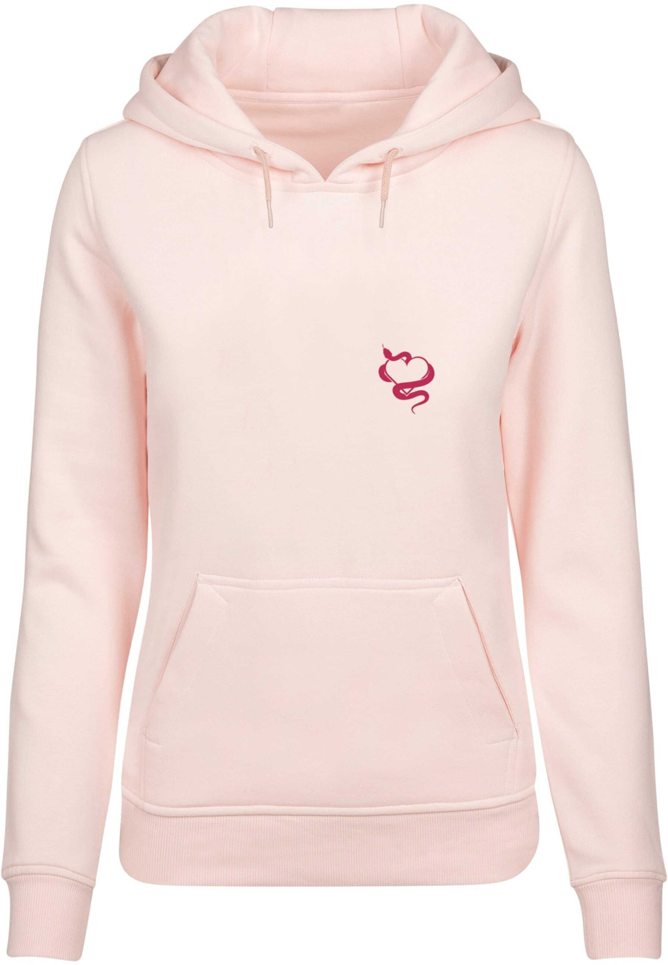 Felpa 'Snakes Heart' di Mister Tee in rosa: frontale