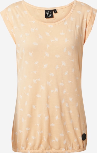 WLD Shirt 'FEEL YOUR SOUL' in Pastel orange / White, Item view