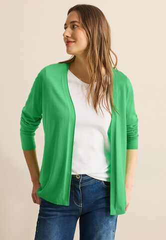 CECIL Offener Basic Cardigan in Grün: Vorderseite