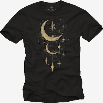 MAKAYA Shirt 'Moon Stars' in Black: front
