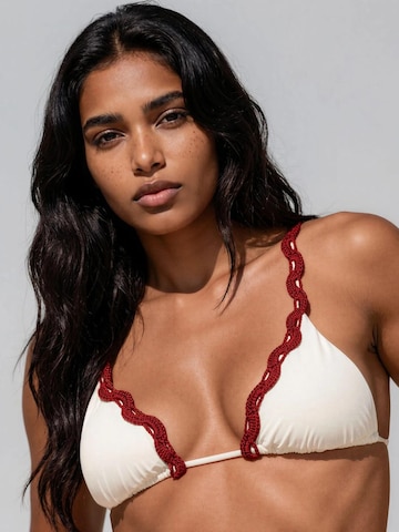 pan y mar Triangel Bikini 'Triangle Crochet Bikini Set' in Wit