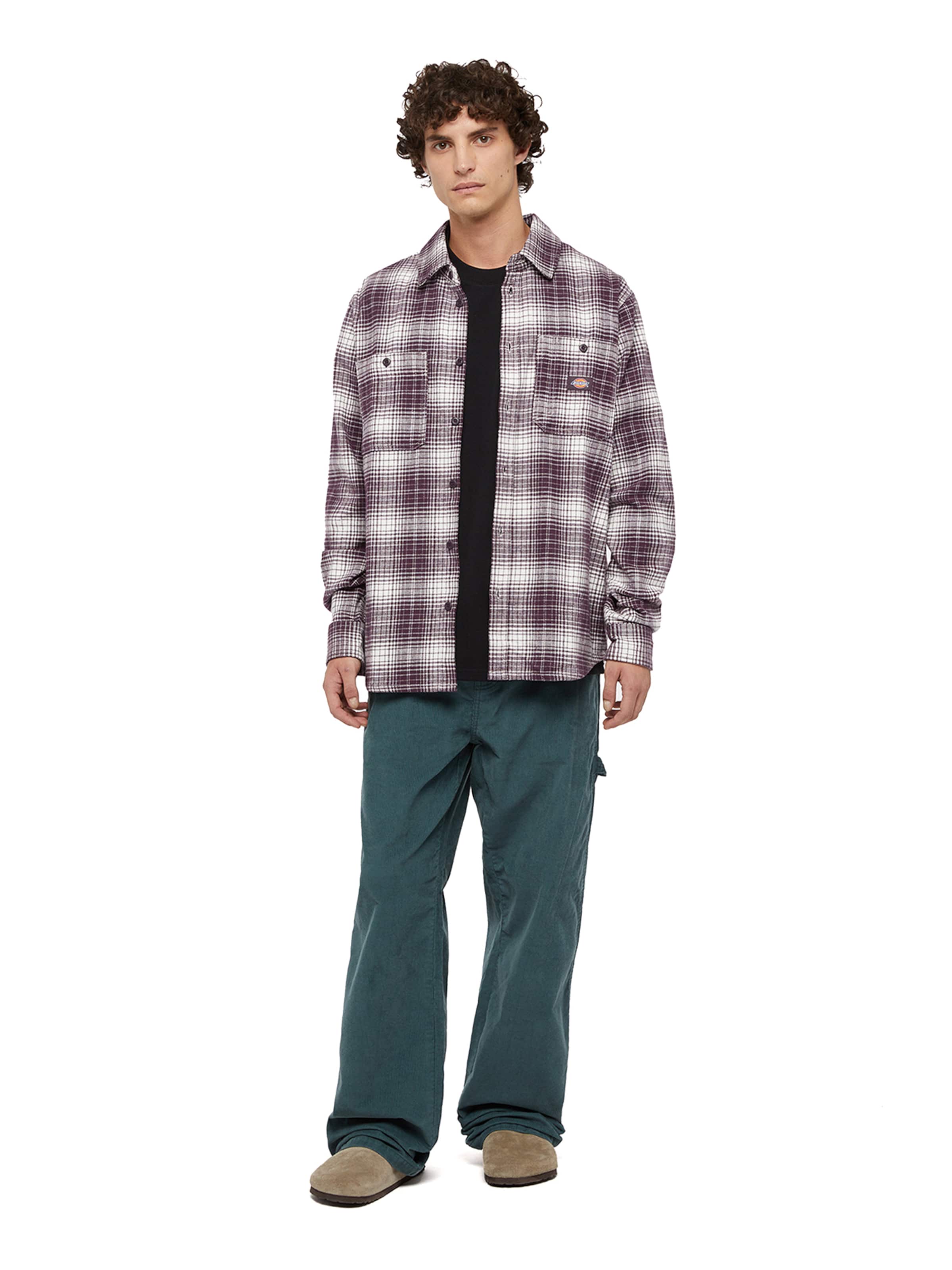 DICKIES Klasický střih Košile 'EVANSVILLE' – fialová