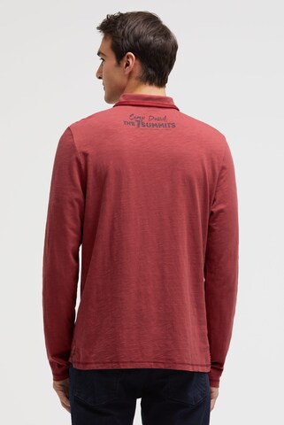 CAMP DAVID Langarmpolo mit Photoprint in Rot