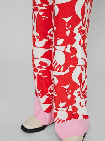 VILA - Perna larga Calças 'KIKKI' em vermelho