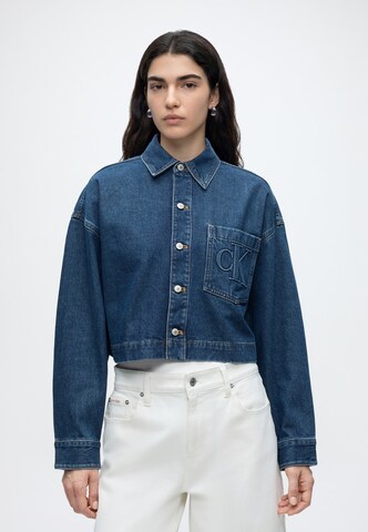 Calvin Klein Jeans Φθινοπωρινό και ανοιξιάτικο μπουφάν σε μπλε: μπροστά
