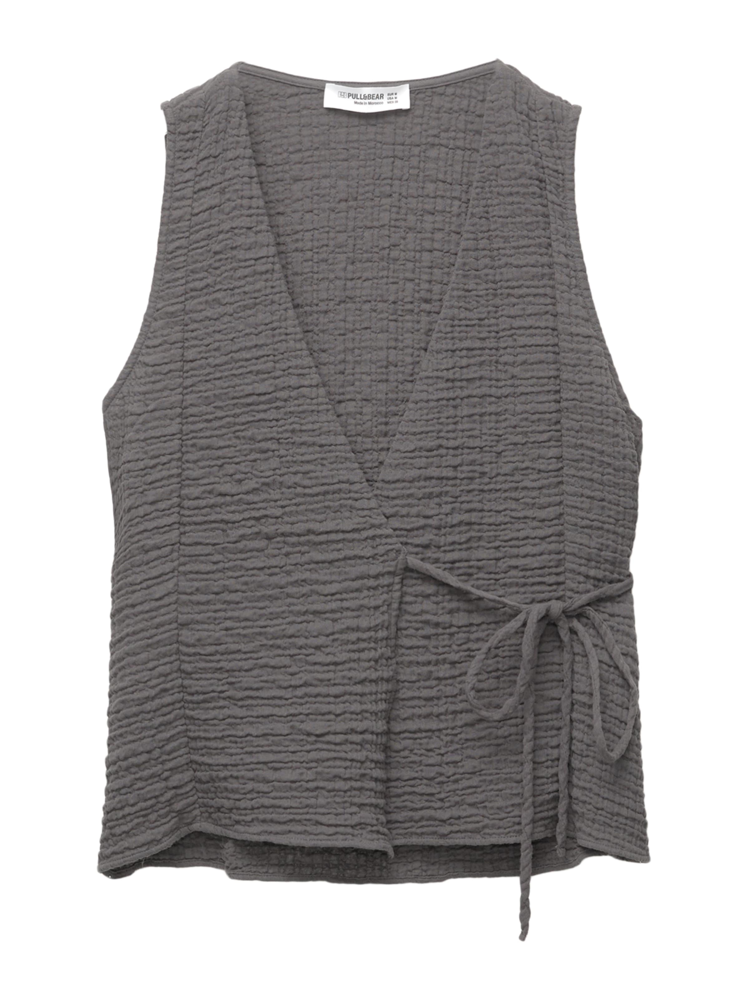 Gilet Pull&Bear en gris : devant