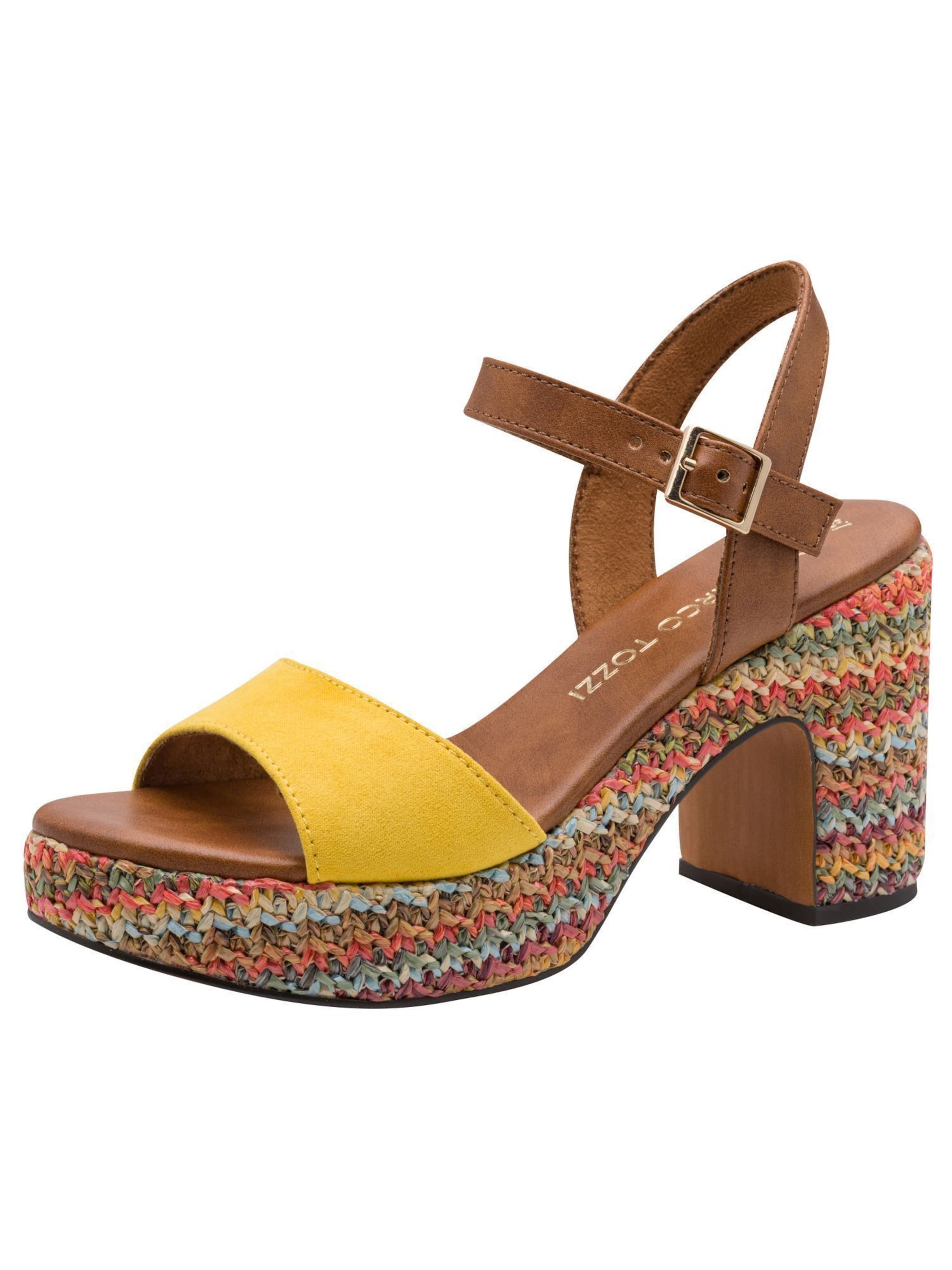MARCO TOZZI Strap Sandals in Yellow: front