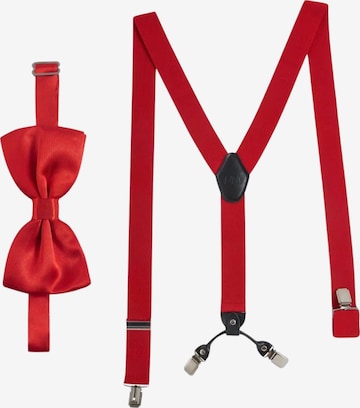 Bretelles de pantalon Massi Morino en rouge : devant