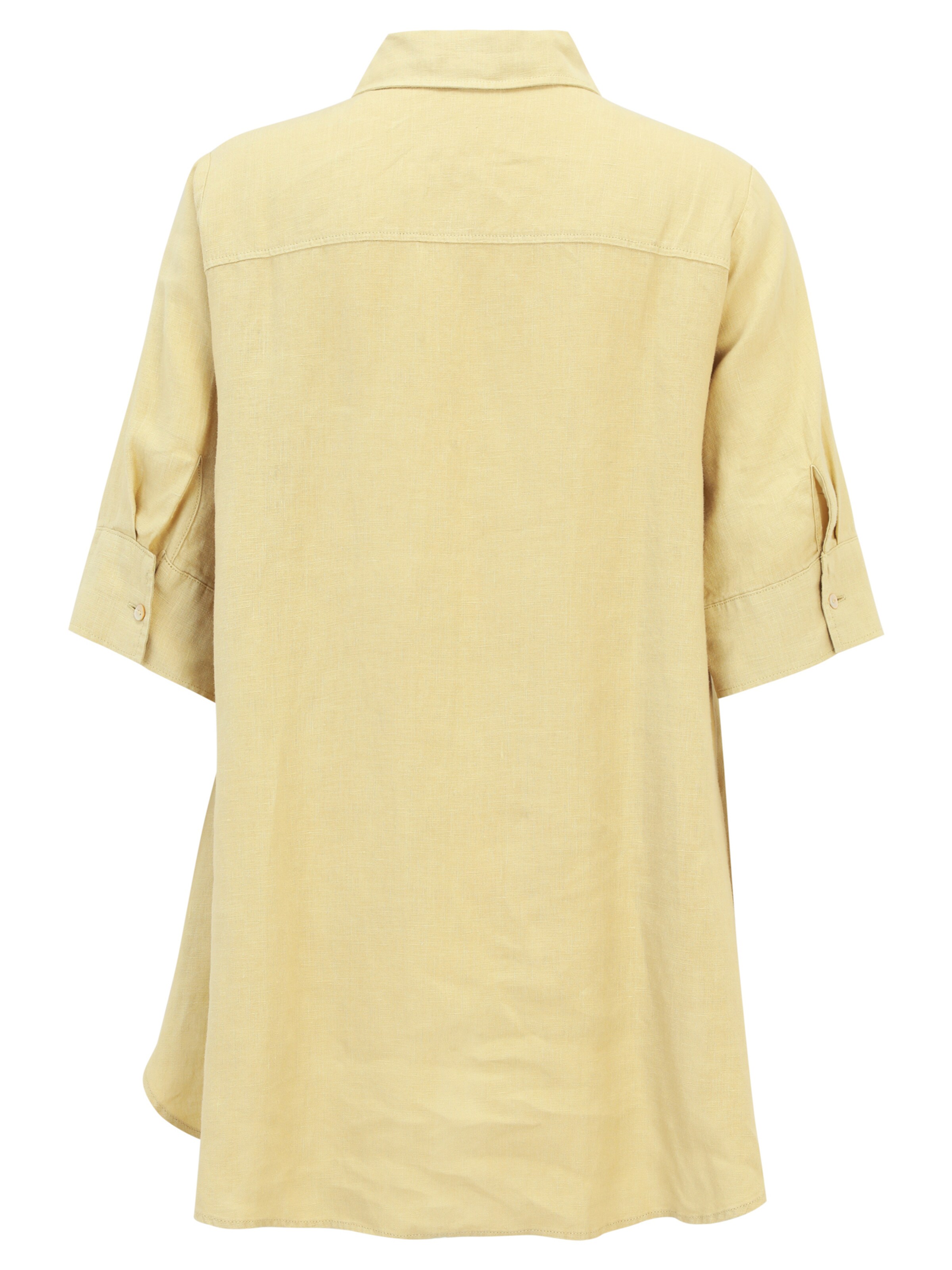 Cartoon Leinenbluse mit Kragen in Grün