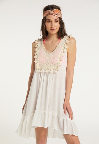 IZIA Summer Dress in White: front