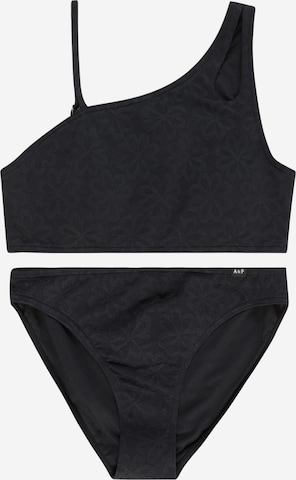 Abercrombie & Fitch Bustier Bikini in Zwart: voorkant