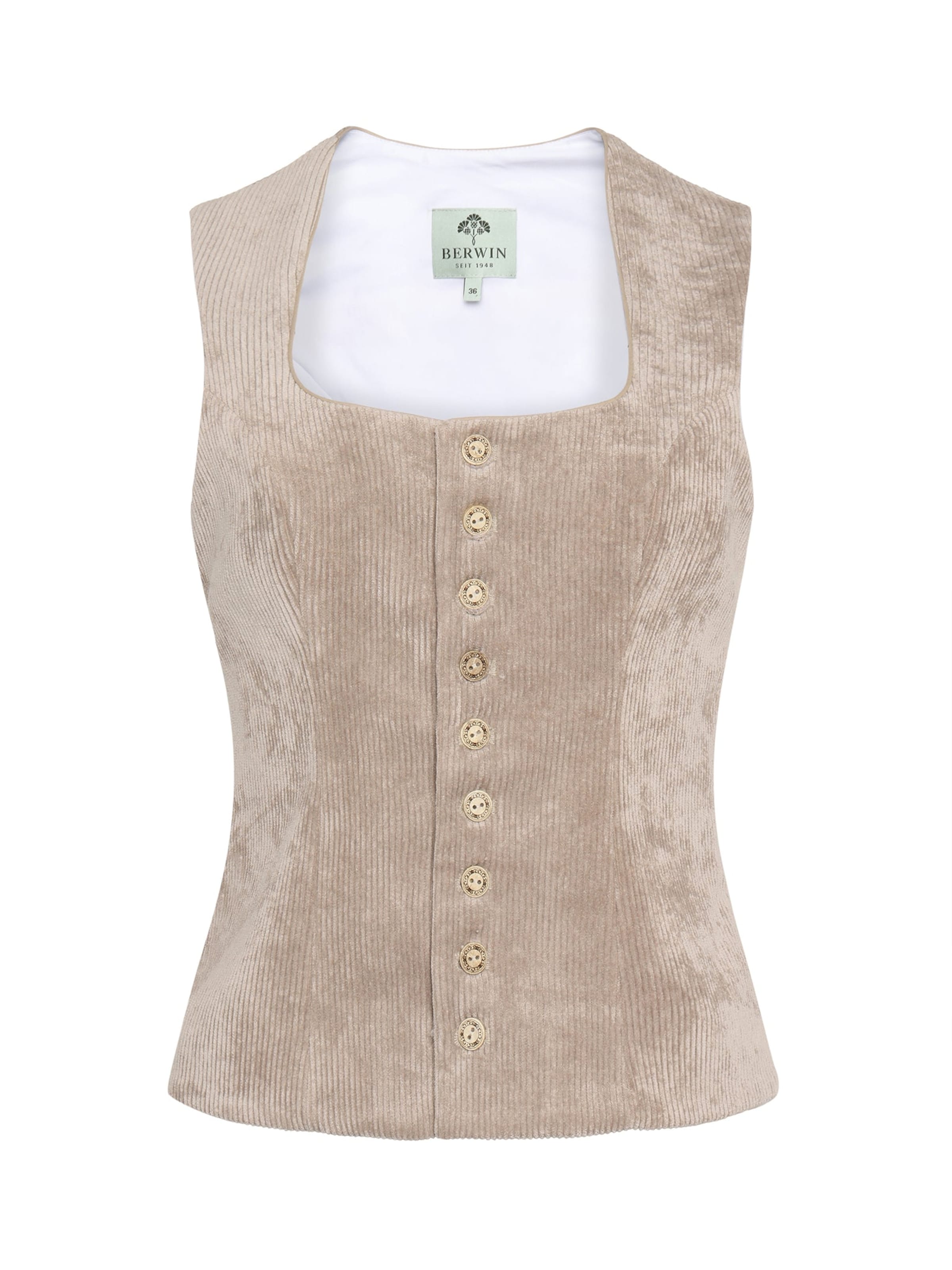 BERWIN & WOLFF Trachtenmieder‌‌‌‌‌‌‌‌ in Beige: Vorderseite