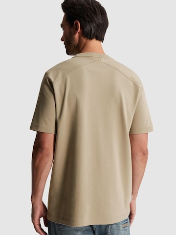 CAST IRON T-shirt 'T-shirt in interlock jersey with crew neck' i beige