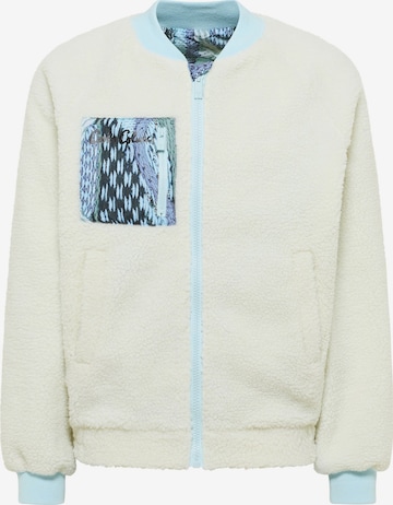 Carlo Colucci Fleece jas 'Espositello' in Wit: voorkant