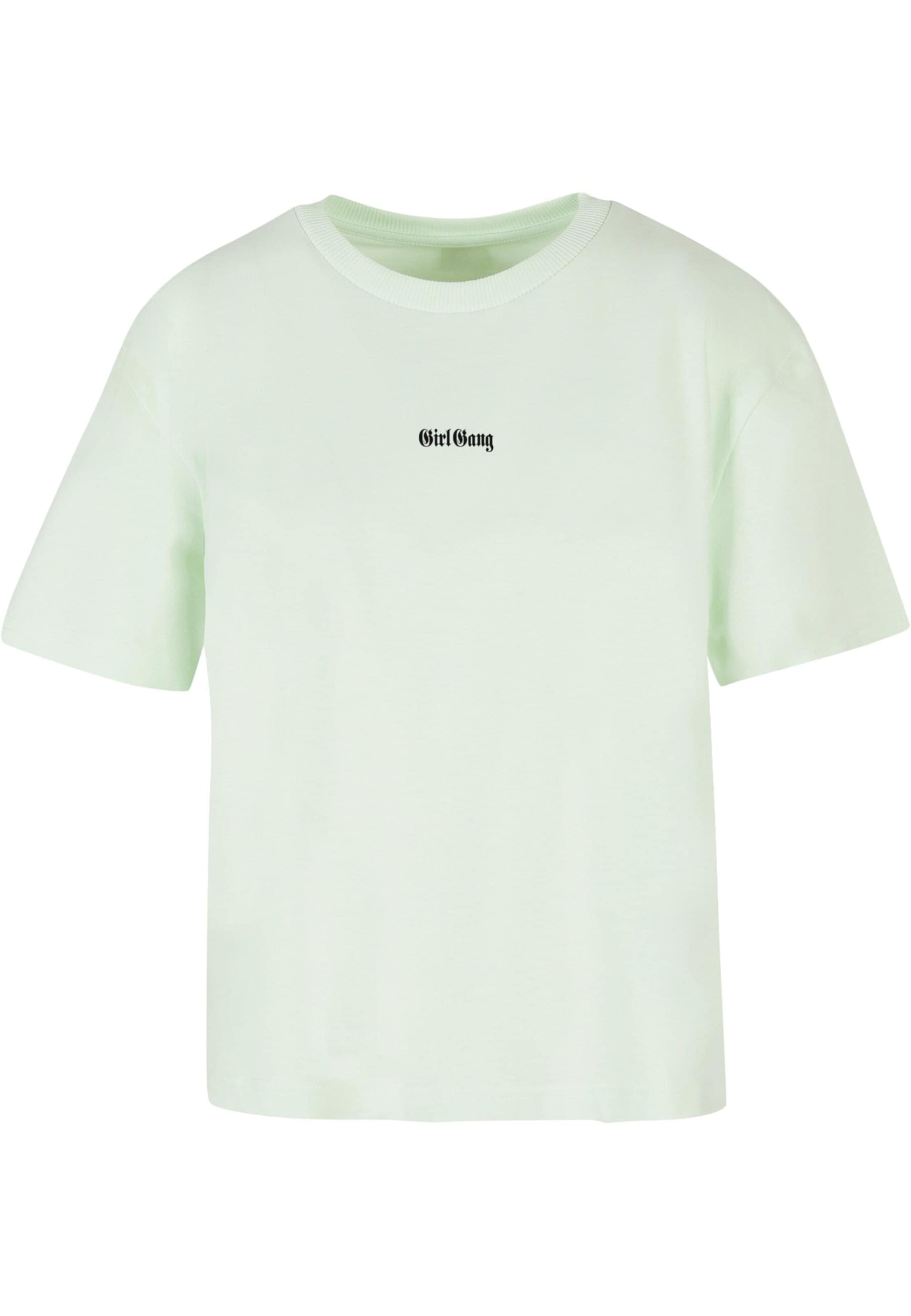 Miss Tee Koszulka 'Girl Gang' w kolorze zielony: przód