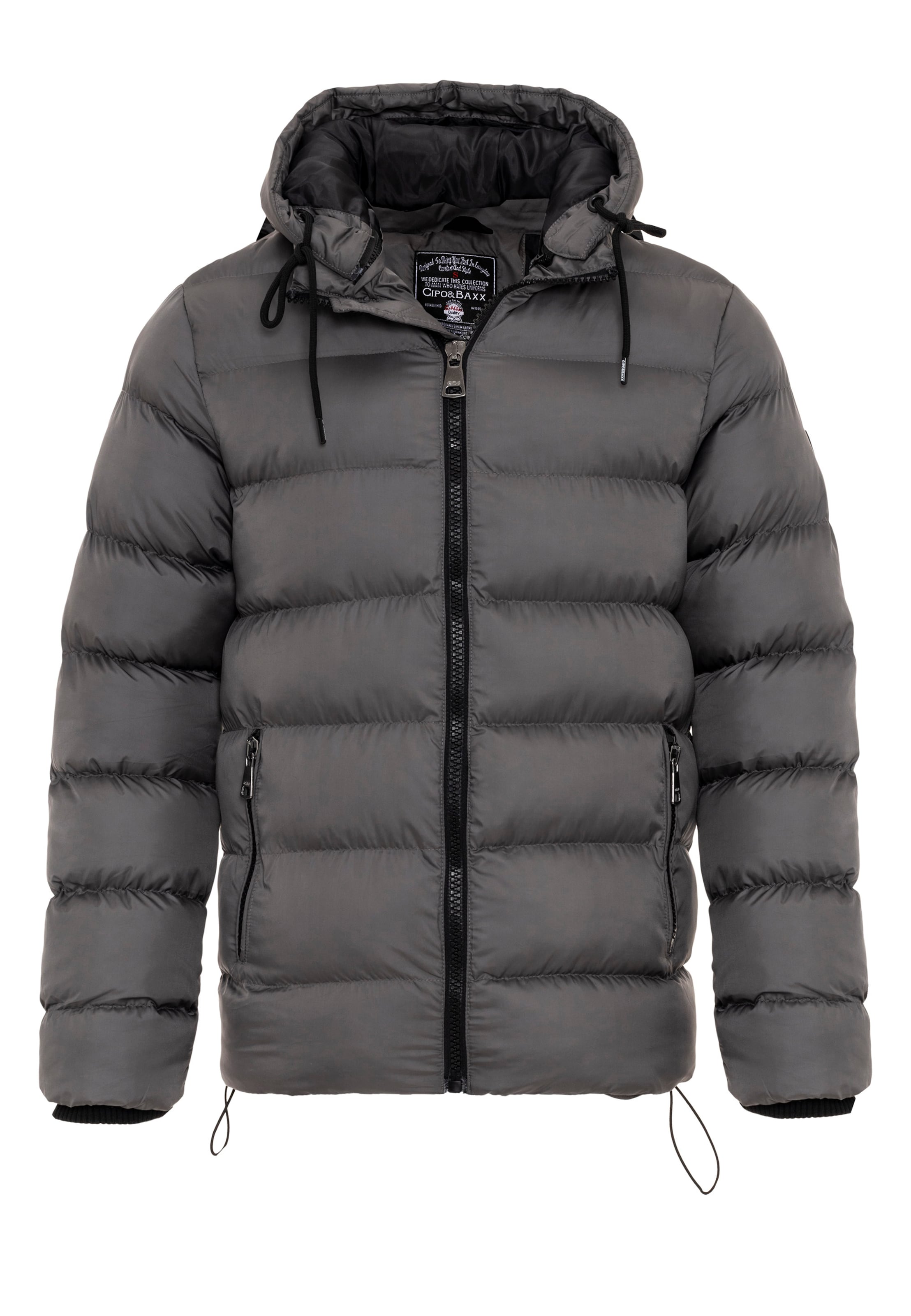 CIPO & BAXX Winterjas in Grijs: voorkant