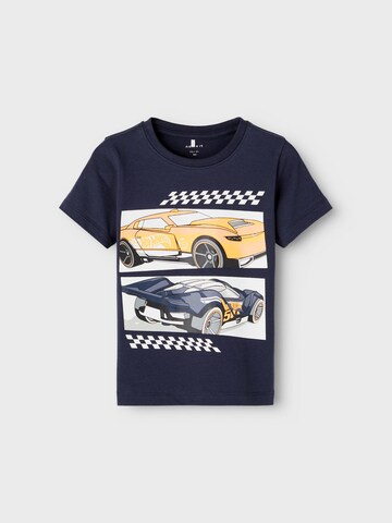 Tricou 'Hot Wheels' de la NAME IT pe albastru