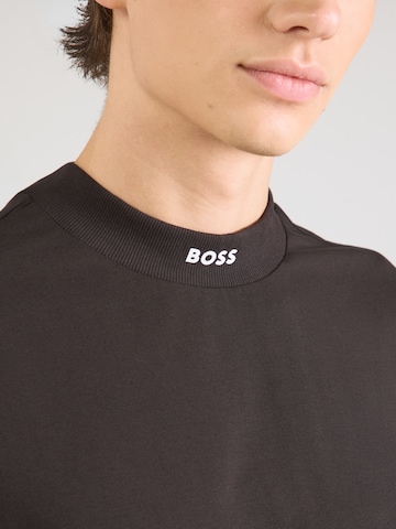 BOSS Majica 'Collar' | rjava barva