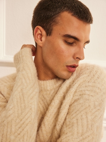 Pull-over Guido Maria Kretschmer Men en beige : devant