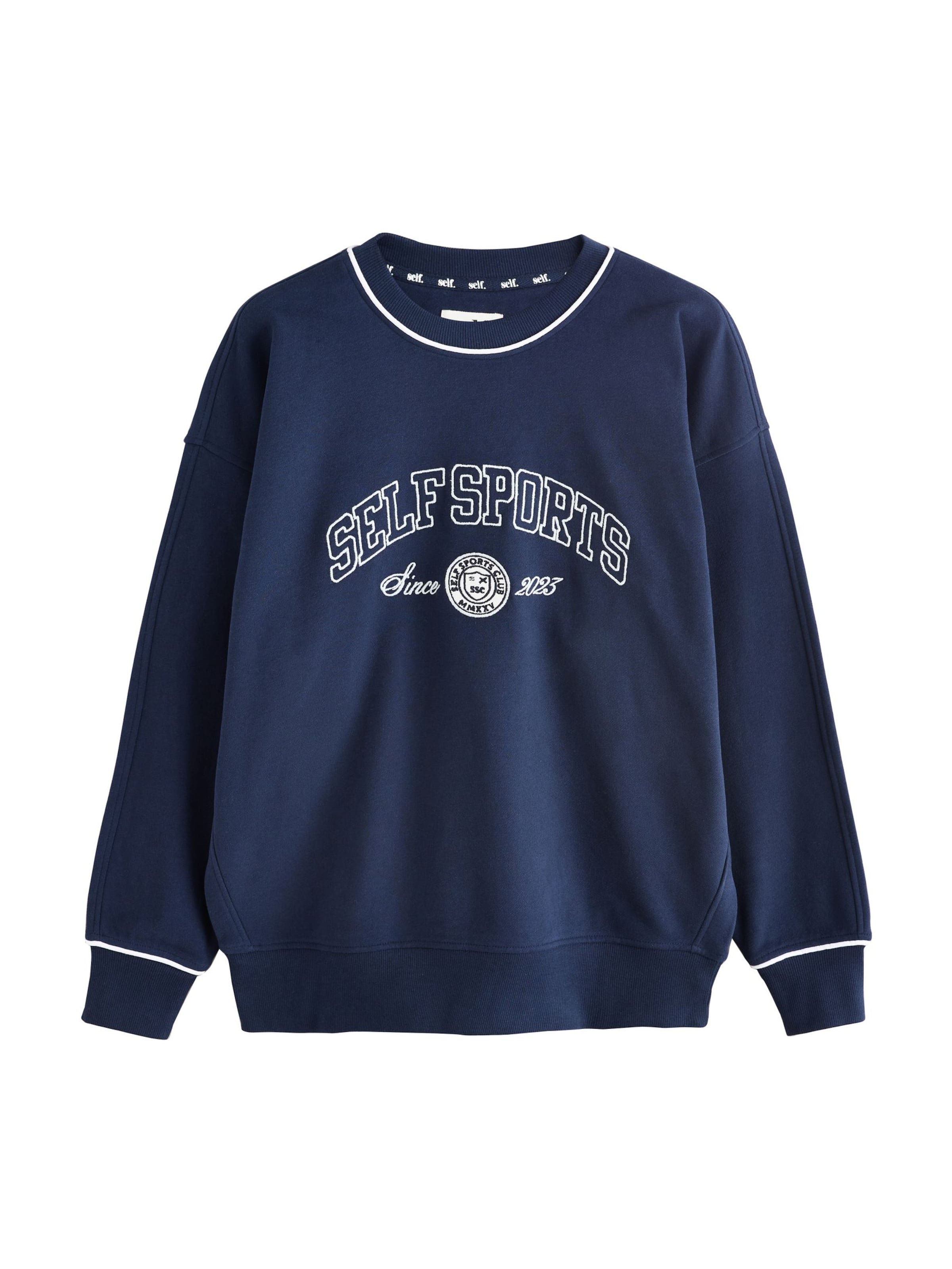 self. Sweatshirt in Blauw: voorkant