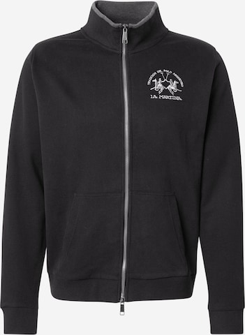 La Martina Ζακέτα φούτερ σε μαύρο: μπροστά