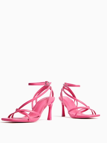 Bershka Sandaler med rem i pink