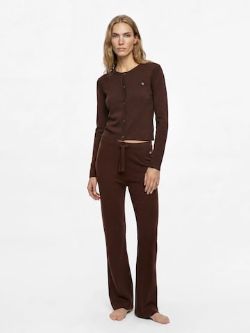 Regular Pantalon Karl Lagerfeld en marron : devant