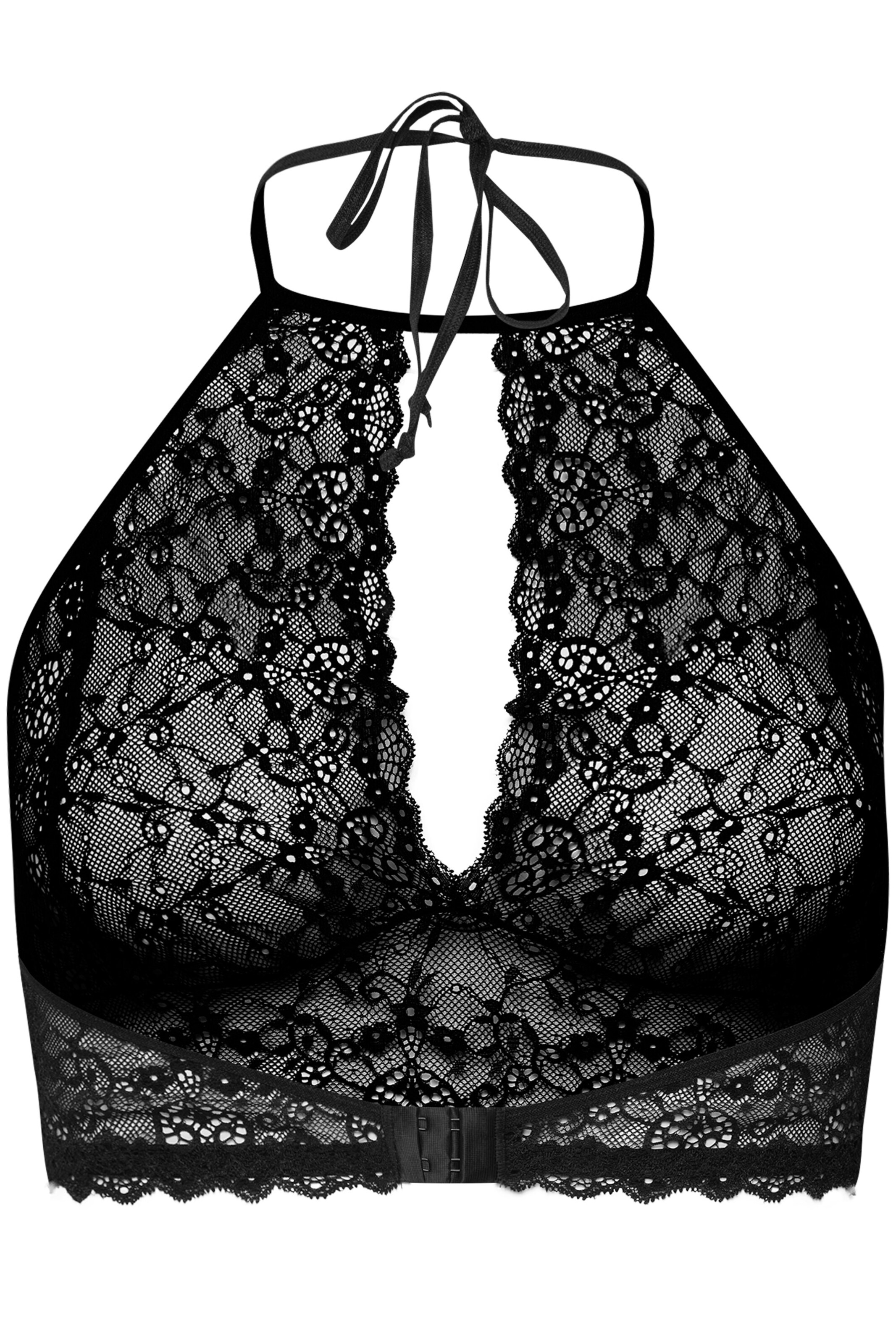Ulla Popken High neck Bra in Black