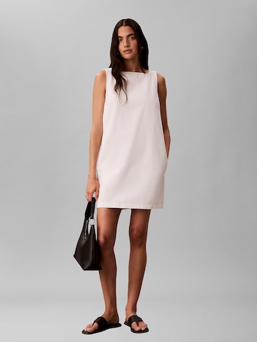 Calvin Klein Jeans Dress in White: front