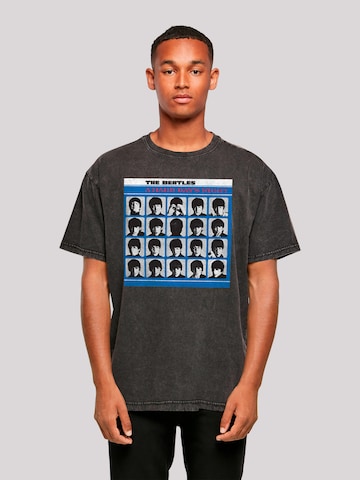 F4NT4STIC Shirt 'The Beatles Retro' in Black: front