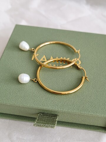 Kamiko Oorbellen 'ÉLISE PEARL' in Goud
