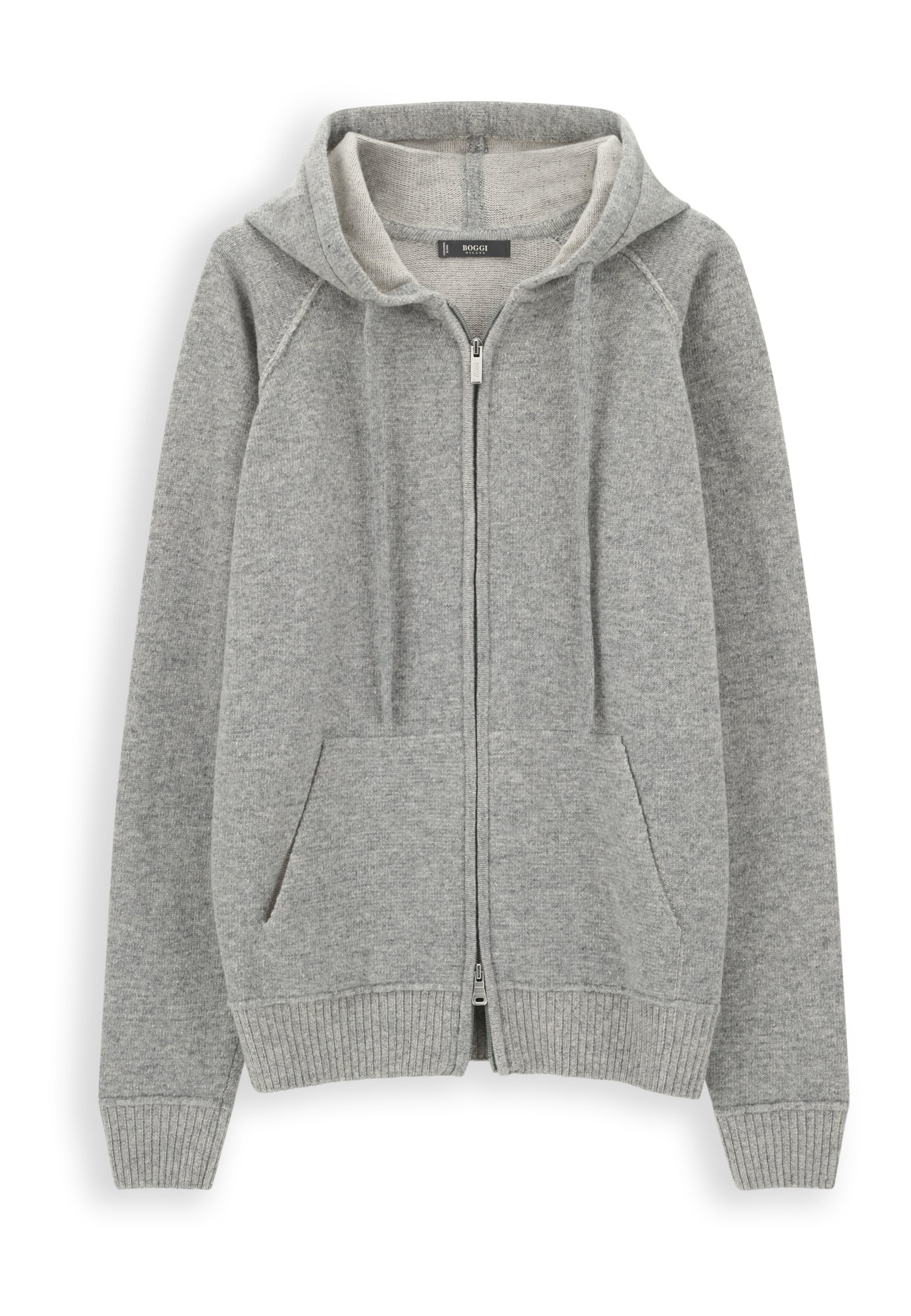 Boggi Milano Sweatvest in Grijs: voorkant