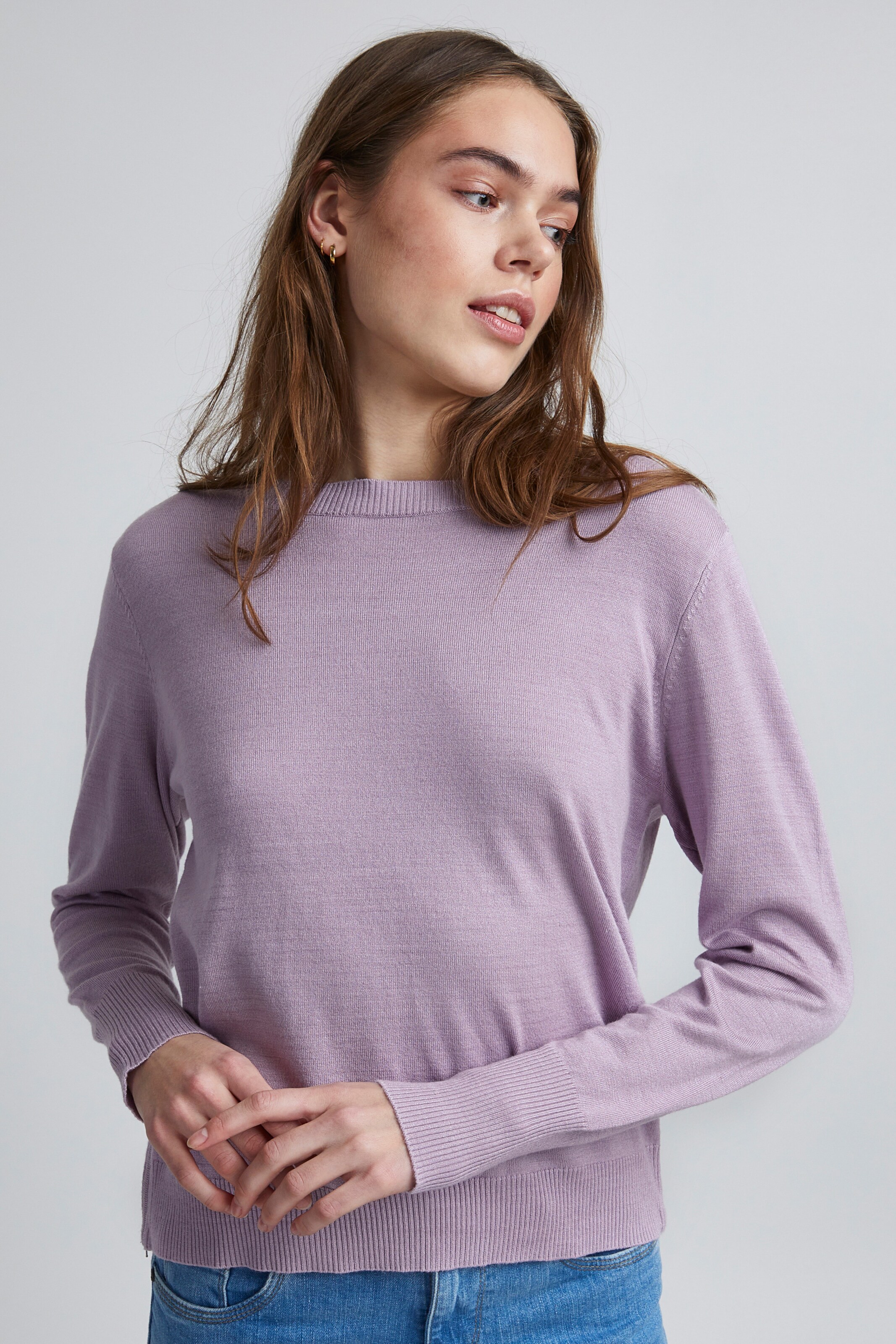 Frauen Große Größen PULZ Jeans Pullover 'SARA' in Lila - WX73386 Frauen Große Größen PULZ Jeans Pullover 'SARA' in Lila - WX73386