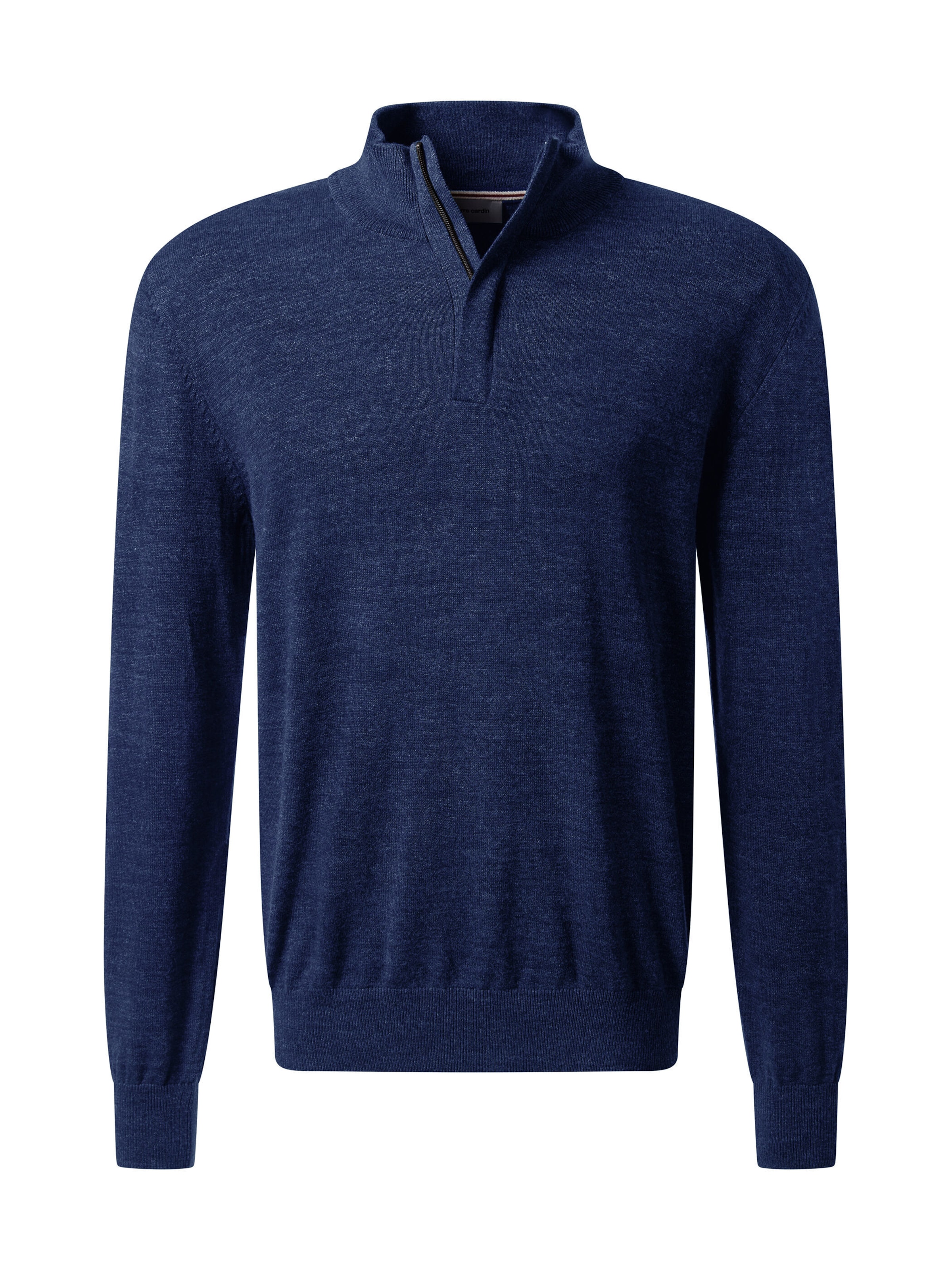 PIERRE CARDIN Pullover, hoher Kragen, in Regular Fit in Blau: Vorderseite