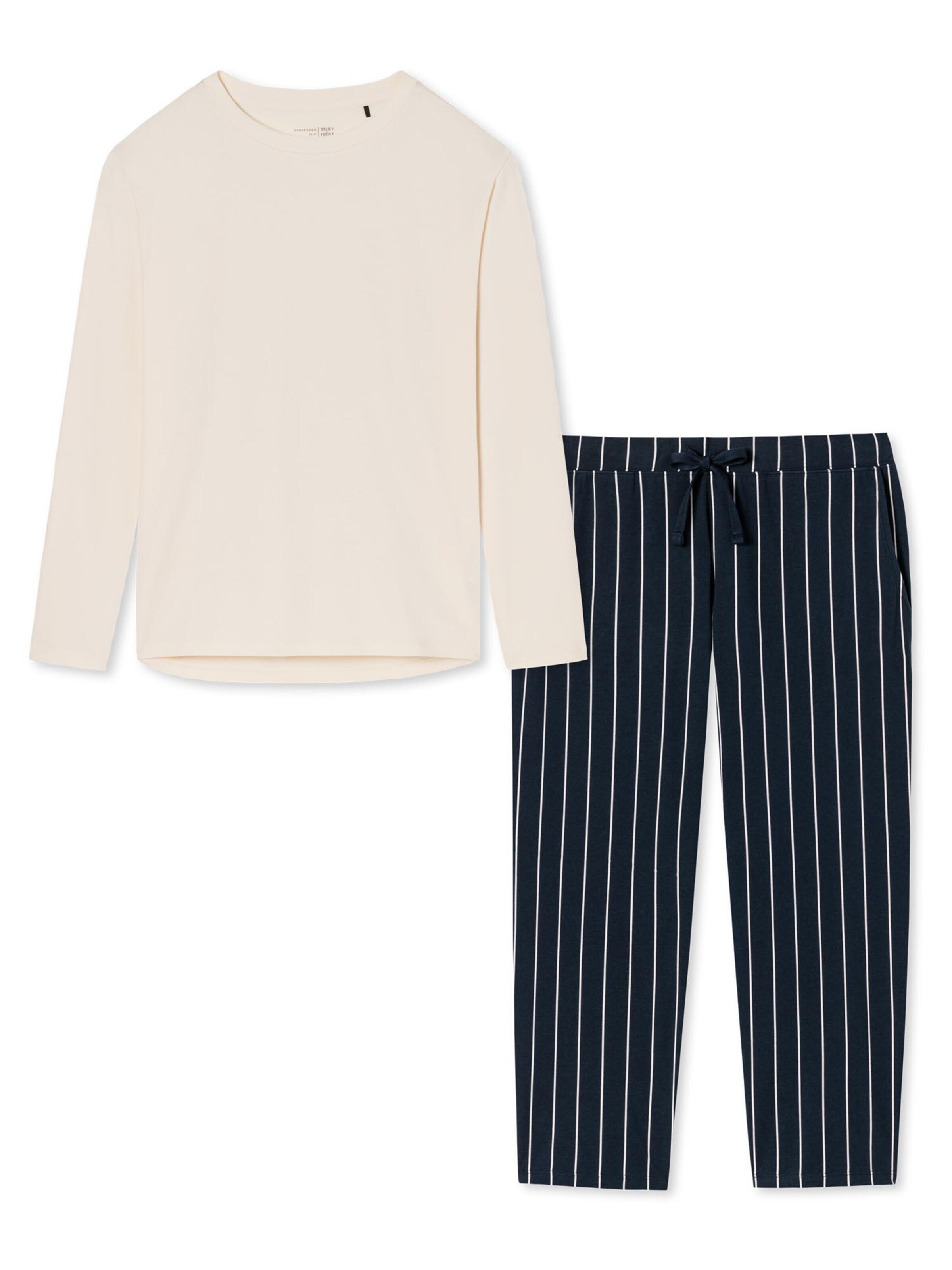 SCHIESSER Pyjama 'Cotton' in Gemengde kleuren: voorkant