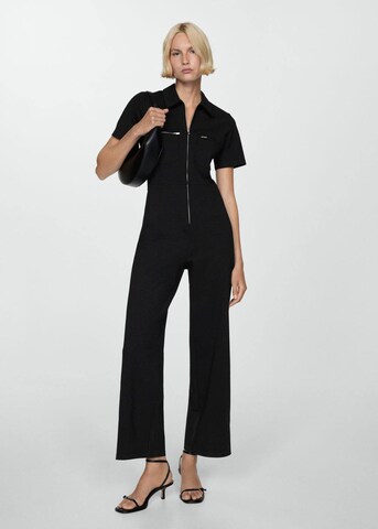 MANGO Jumpsuit 'Romo' in Zwart: voorkant