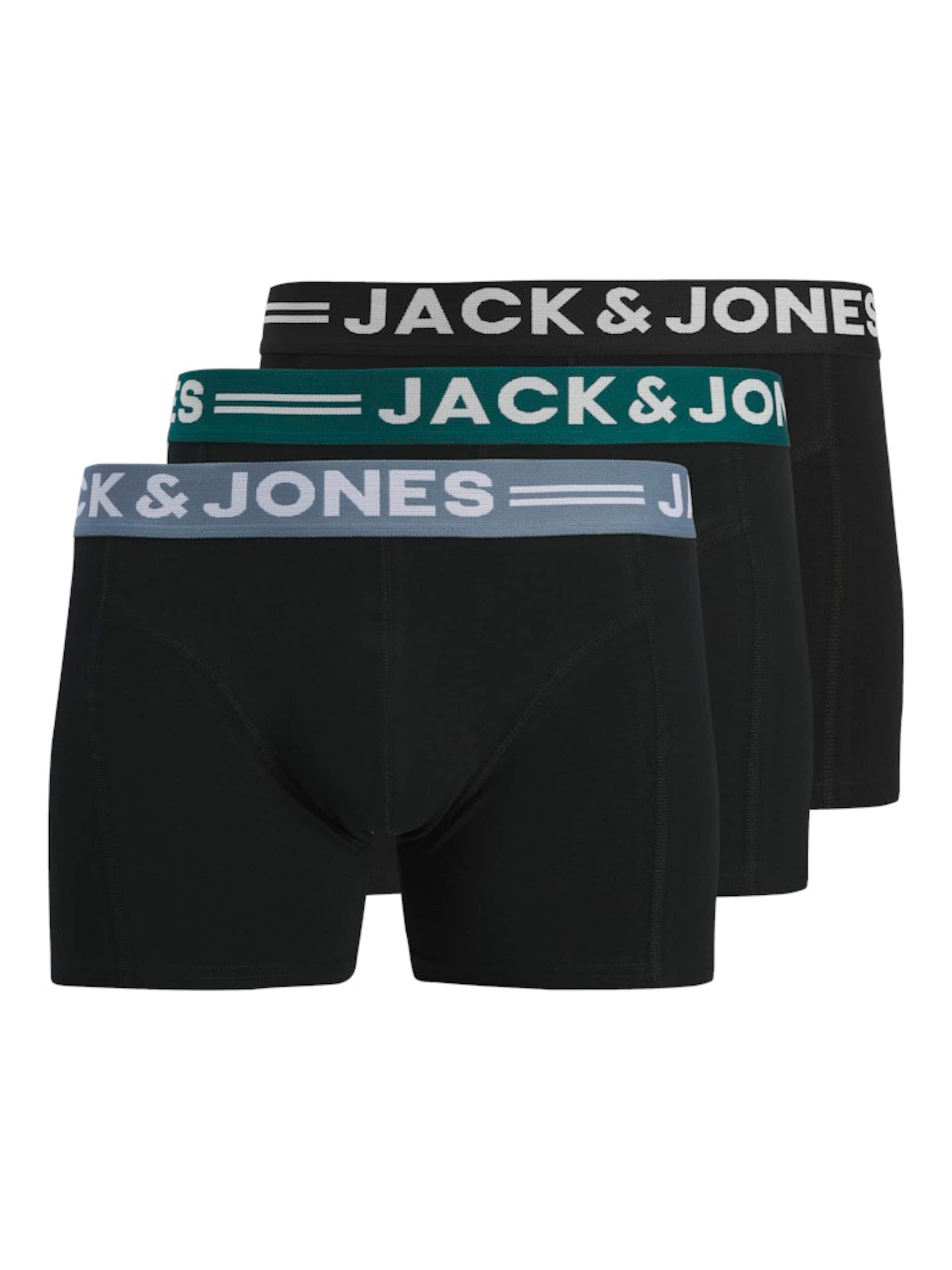 Boxers 'Sense' JACK & JONES en noir : devant