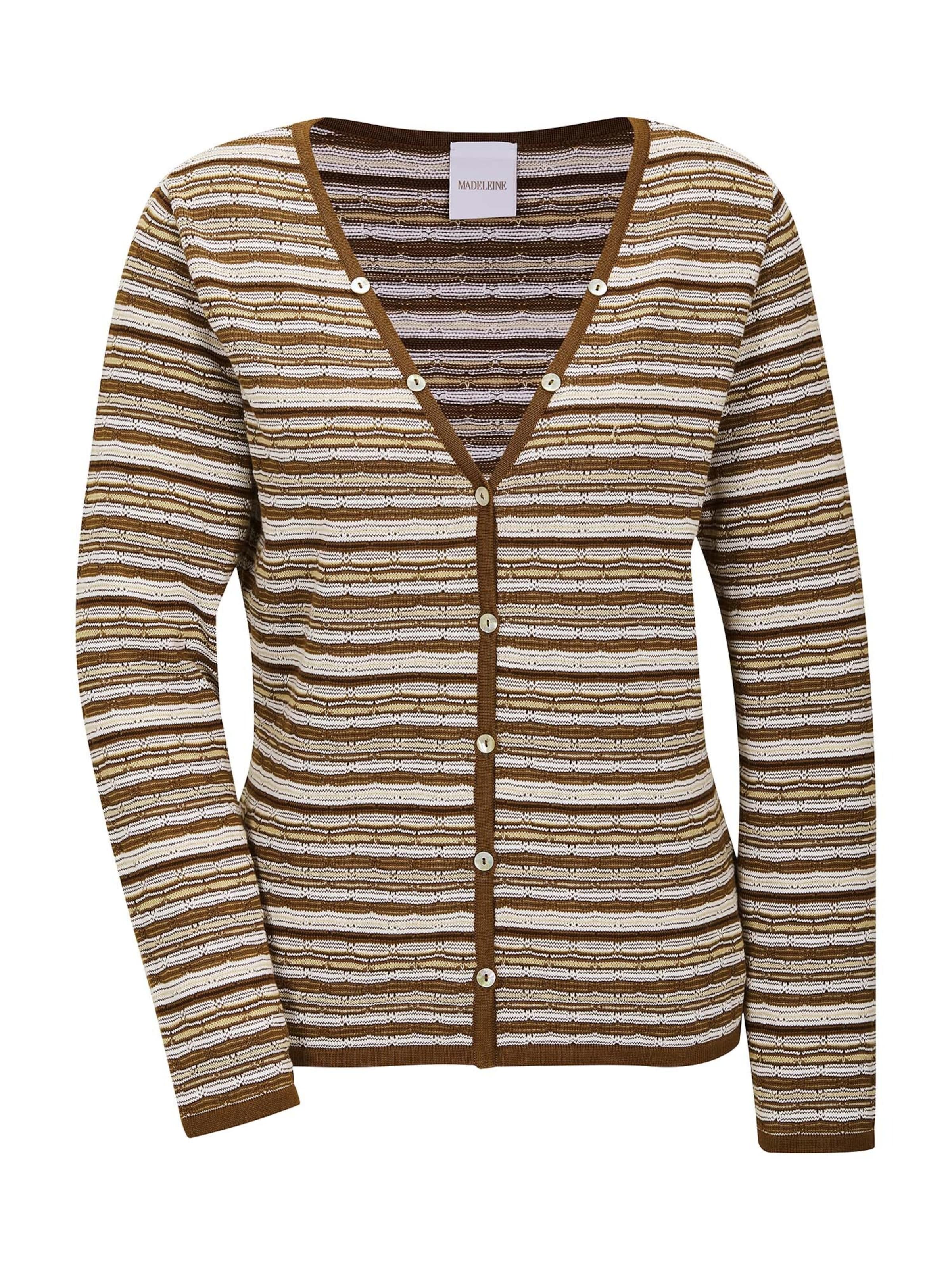 Cardigan MADELEINE en marron : devant