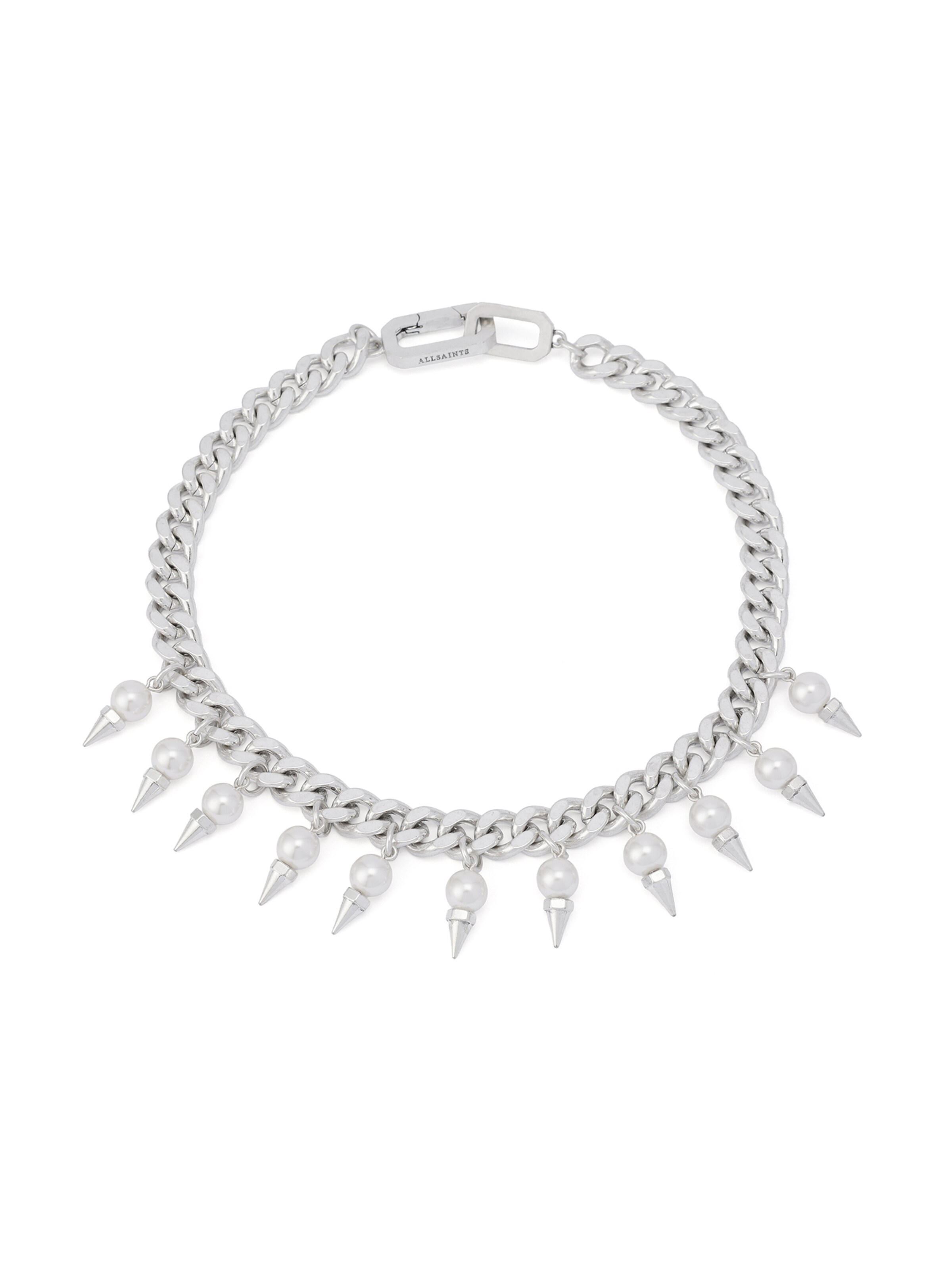 AllSaints Цепочка в Серебристый: спереди