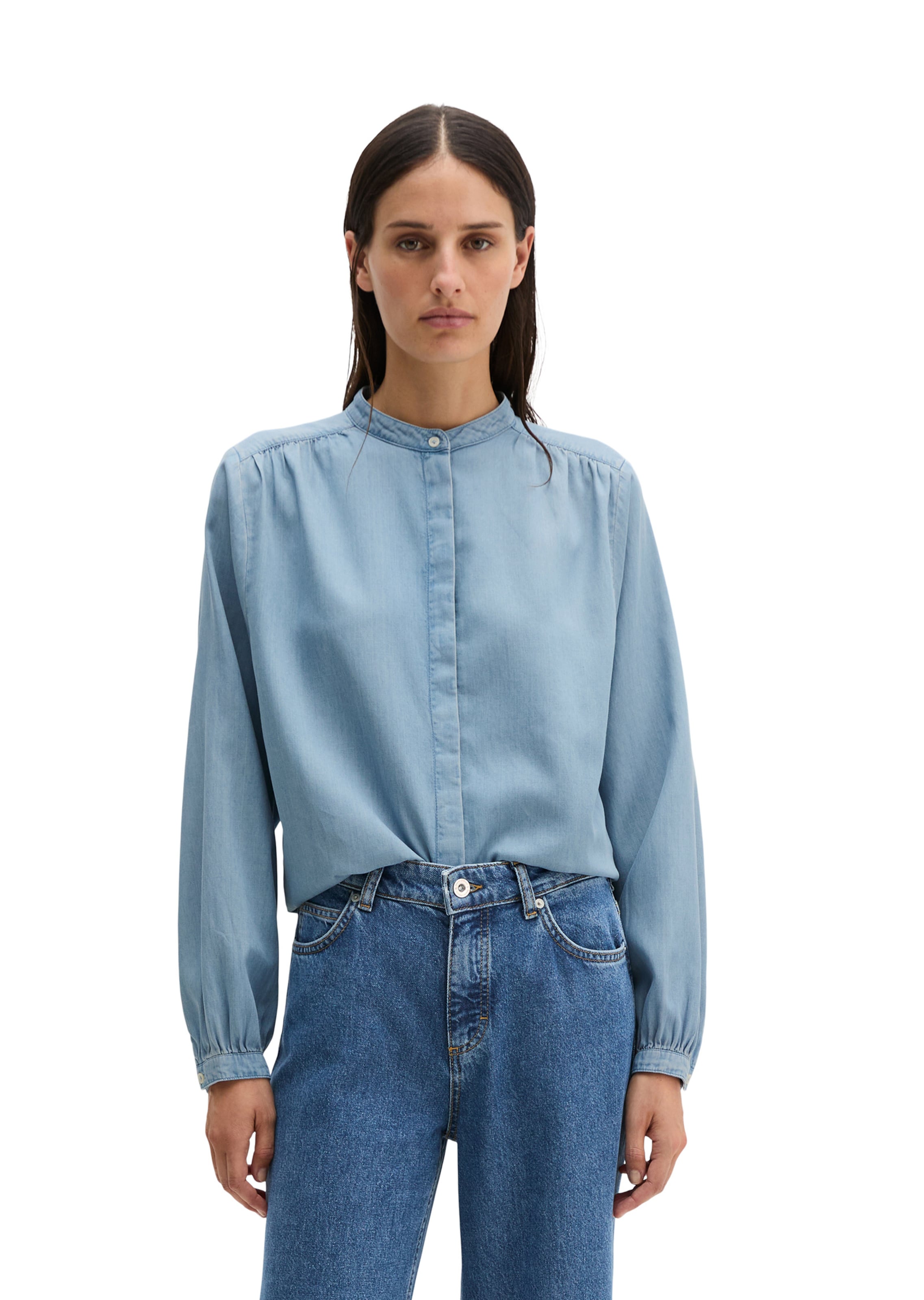 Marc O'Polo Bluse in Blau: Vorderseite