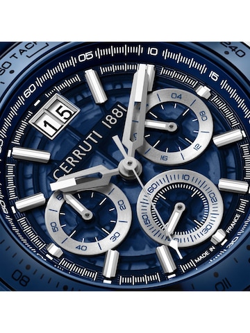 Montre à affichage analogique 'Filiano' CERRUTI 1881 en bleu