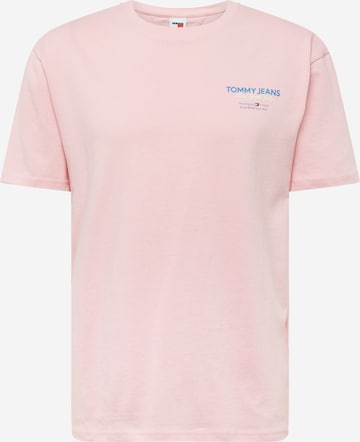 Tommy Jeans Тениска в розово: отпред