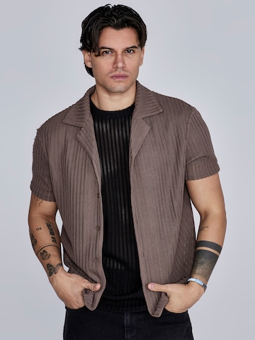 SikSilk Regular fit Overhemd in Bruin