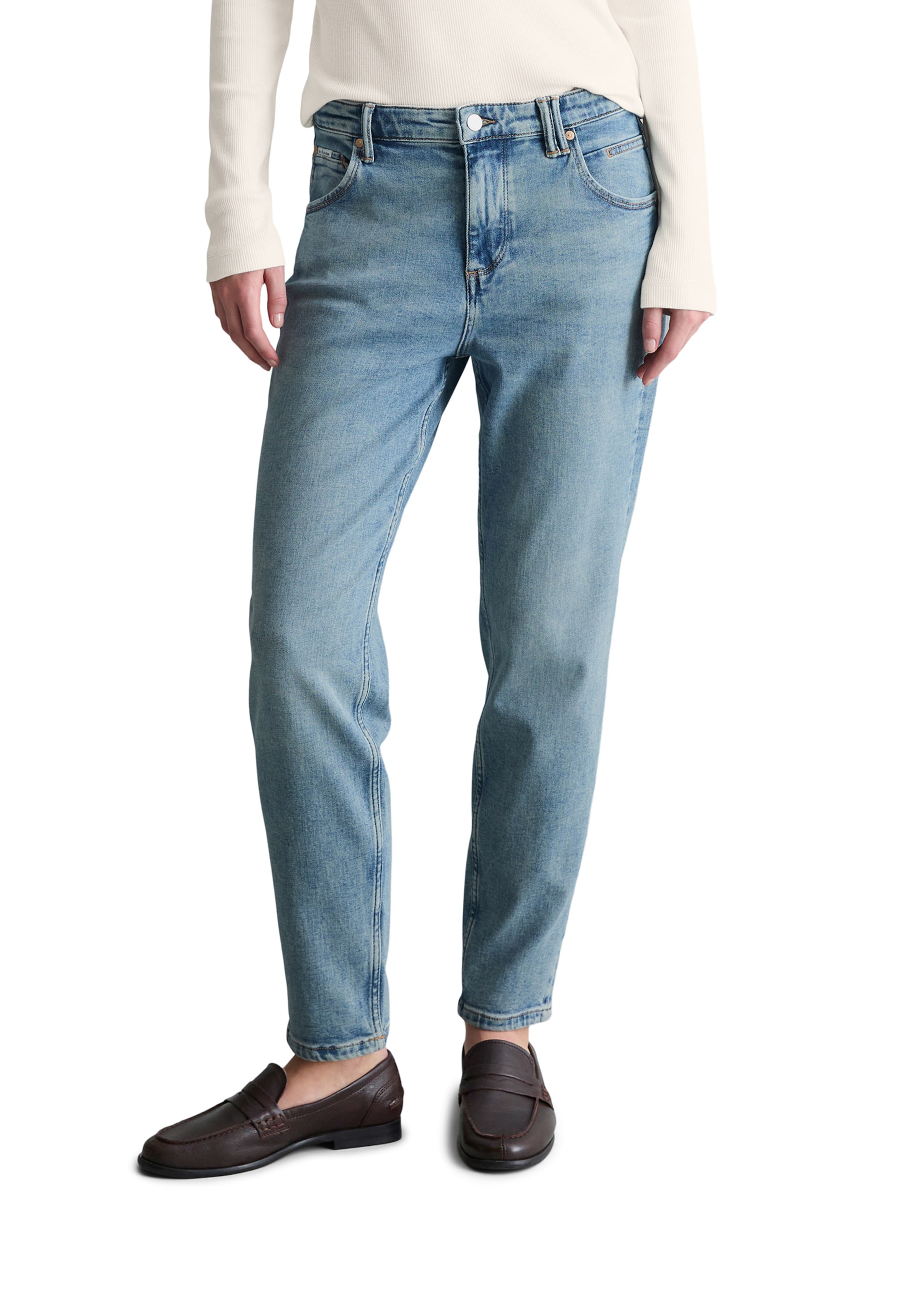 Marc O'Polo DENIM Tapered Jeans 'Freja' in Blau: Vorderseite