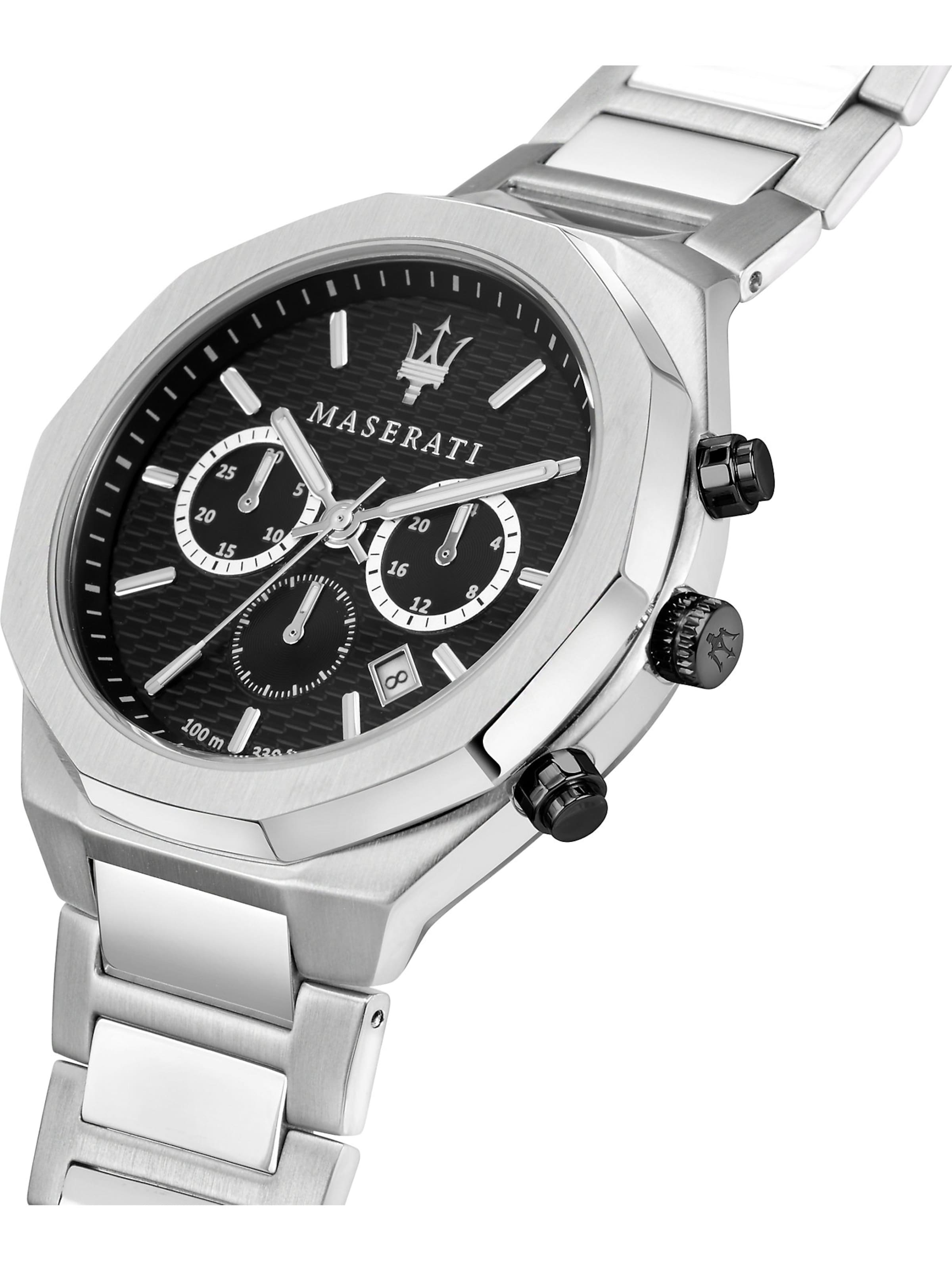 Maserati Uhr 'Stile' in Silber