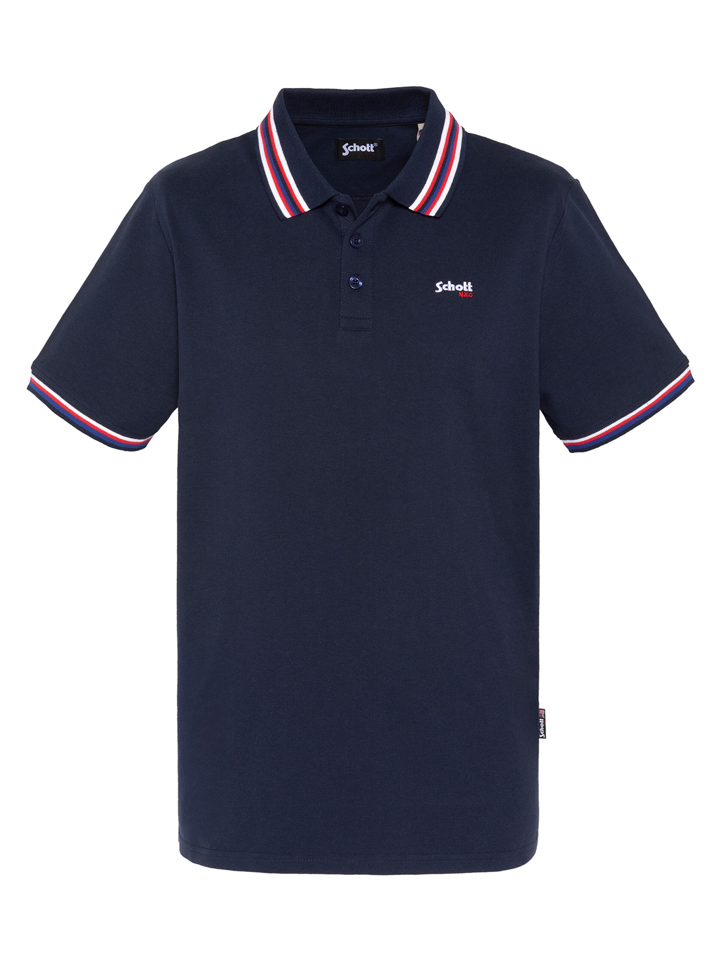 T-Shirt Schott NYC en bleu : devant