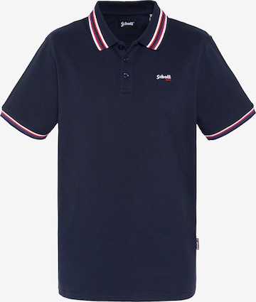 T-Shirt Schott NYC en bleu : devant
