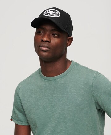 Superdry Cap in Black: front